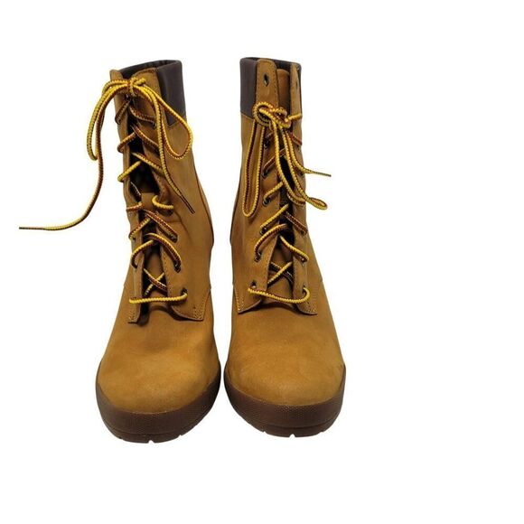 Womens Timberland Allington Mid Lace-Up Combat Heeled Work Boots 9 Streetwear - Picture 5 of 10